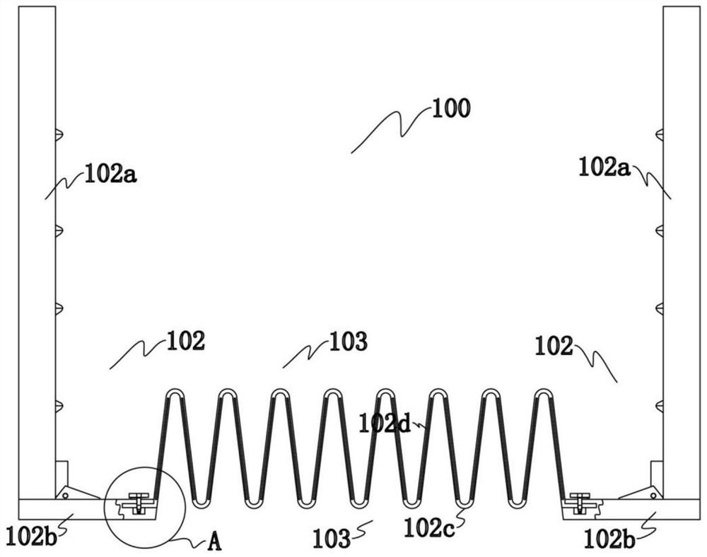 Soft structure side slope drainage device for side slope construction and maintenance