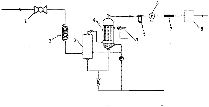 Sample gas processing detection system and method for on-line analysis meter
