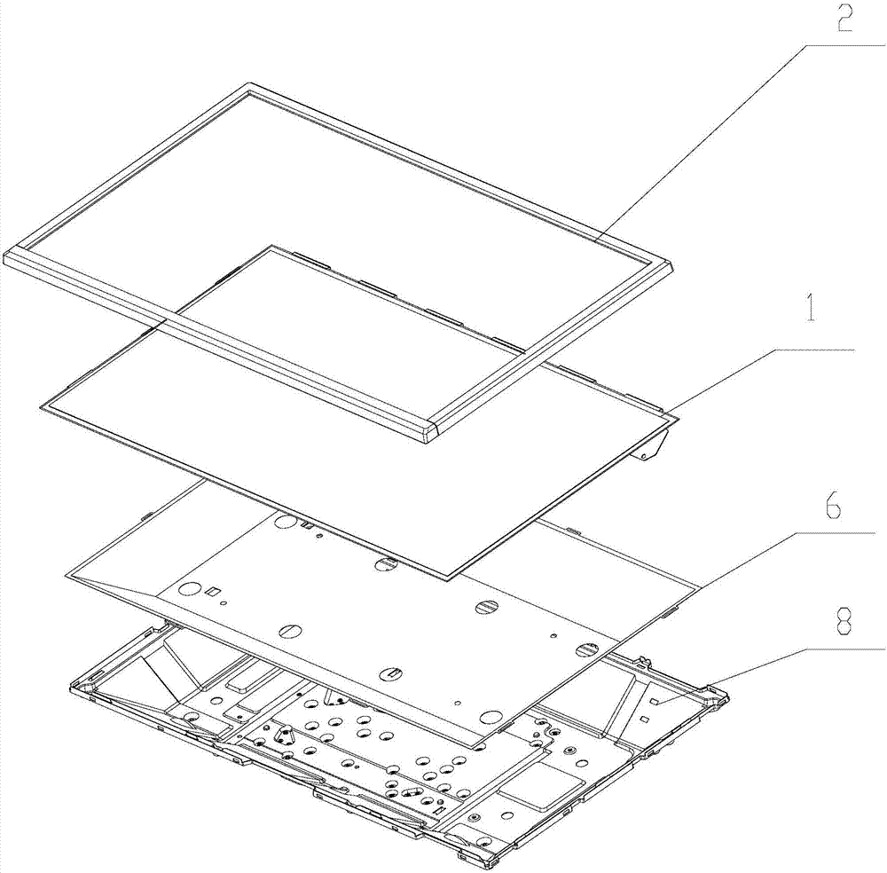 Glass holder-free flat panel television