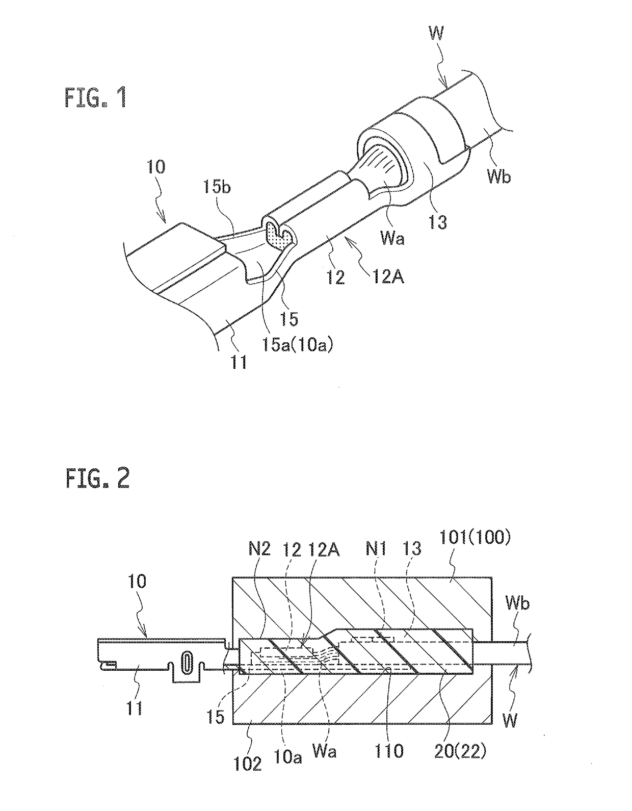 Electric wire with terminal, and method for manufacturing same