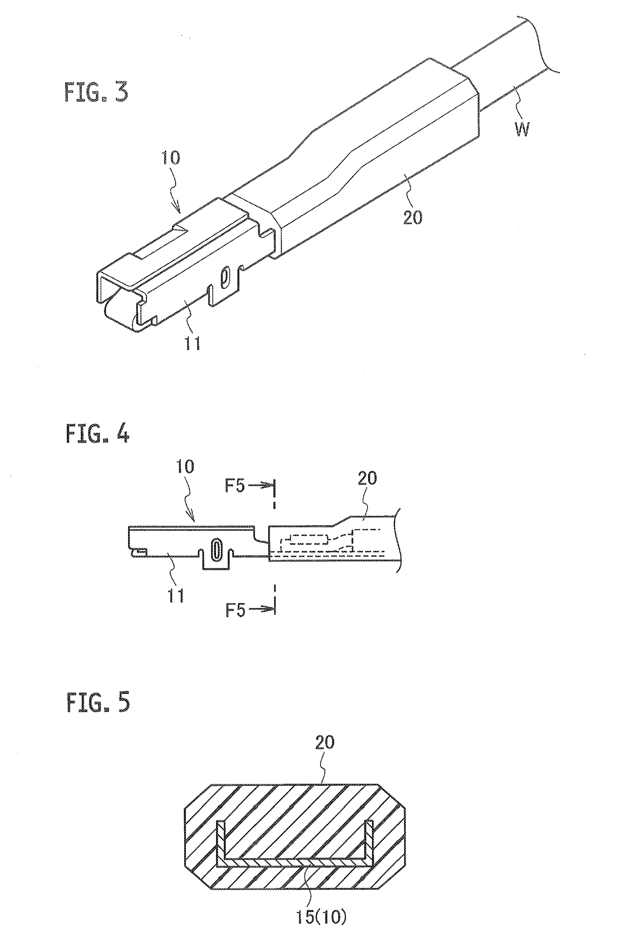 Electric wire with terminal, and method for manufacturing same