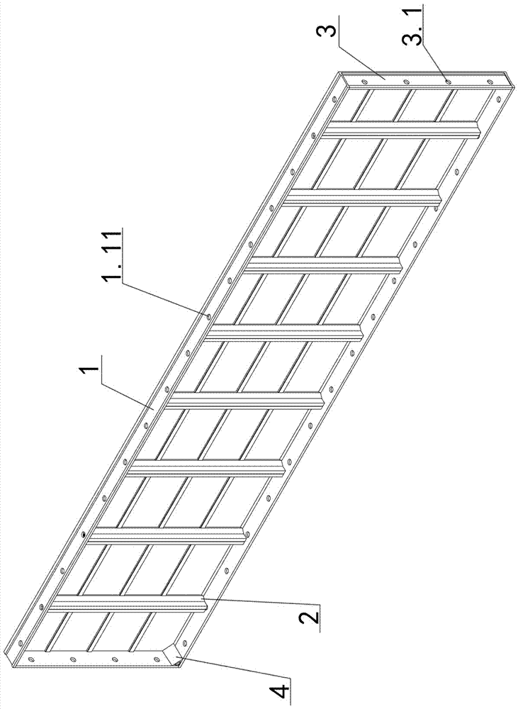 An aluminum alloy formwork protruding section profile and its unit formwork structure