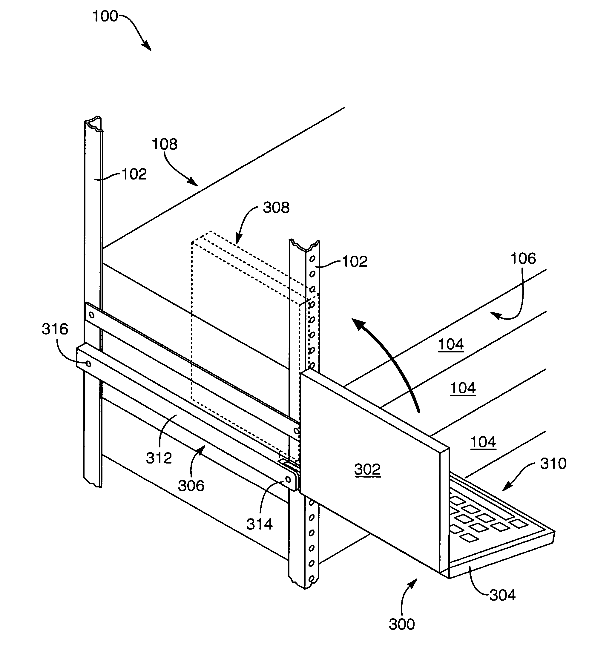 Apparatus and system for vertically storing computing devices