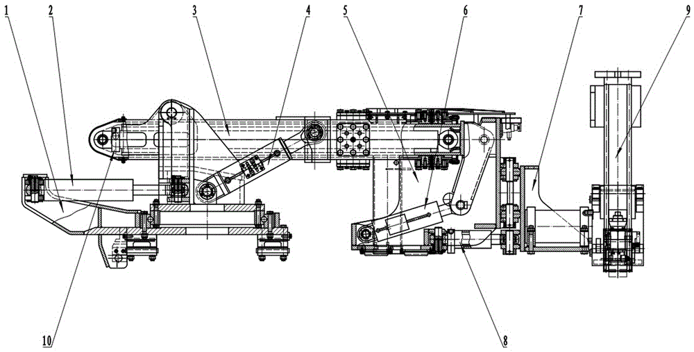 Single-arm airborne bolter for underground coal mine