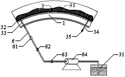 Tunnel arch frame with elastic grouting bags and mounting method thereof