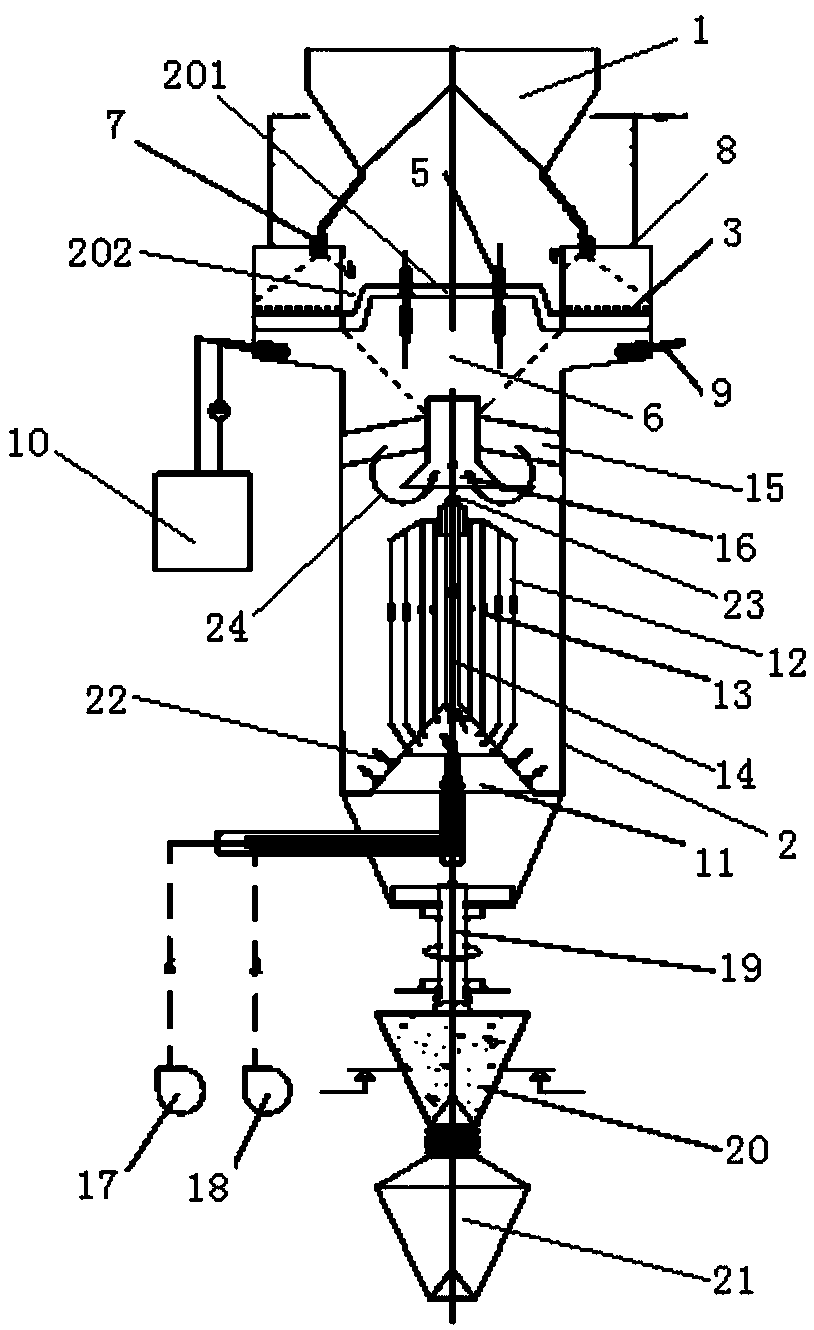 Internal circulation type fine lime shaft kiln and calcination method thereof