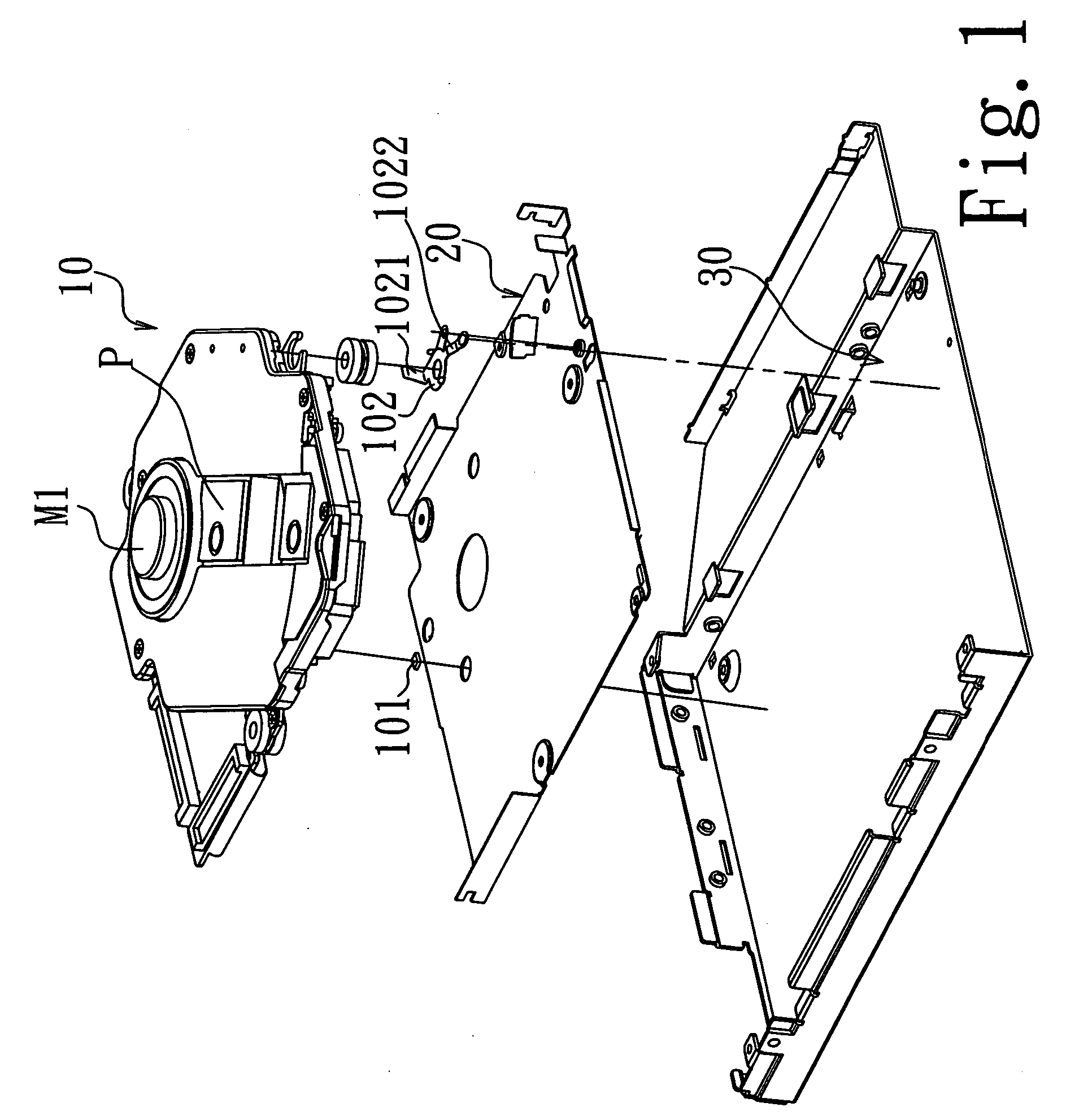 Antistatic structure for optical disc device