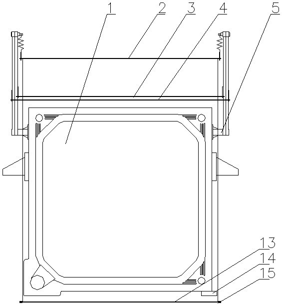 All crank unloading device for press filter