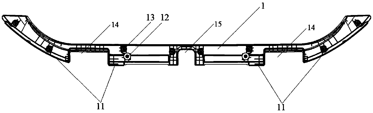 Mounting structure of automobile rear skin assembly