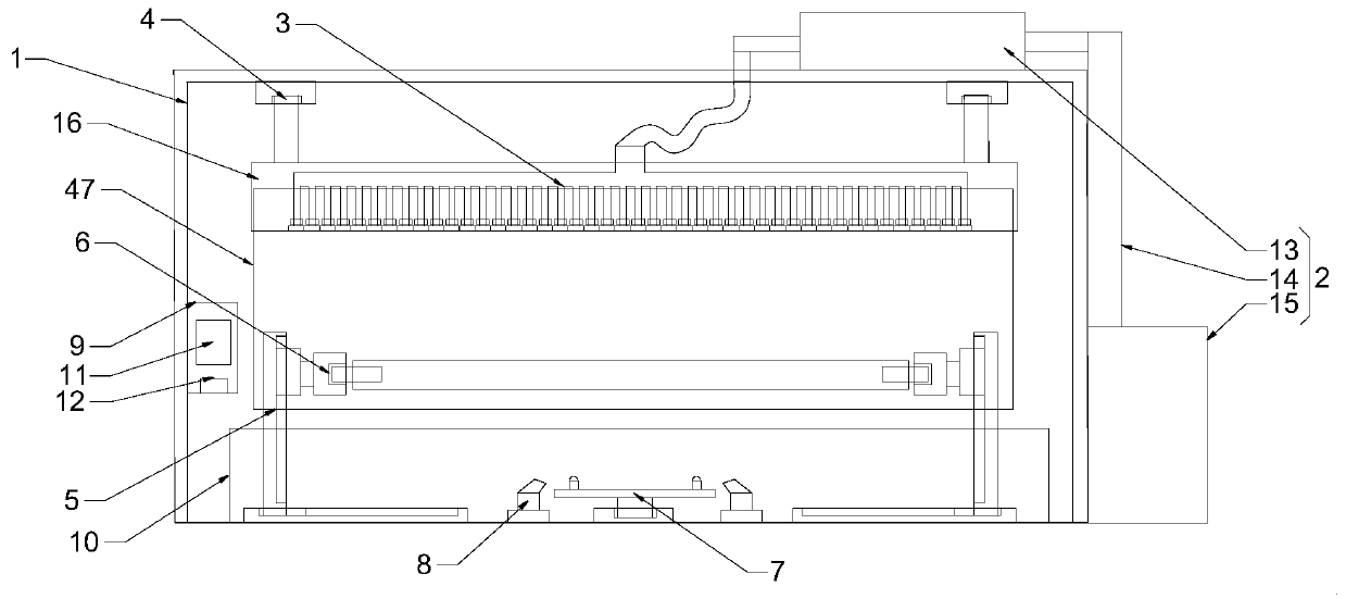 Automatic spraying device for server cabinet production
