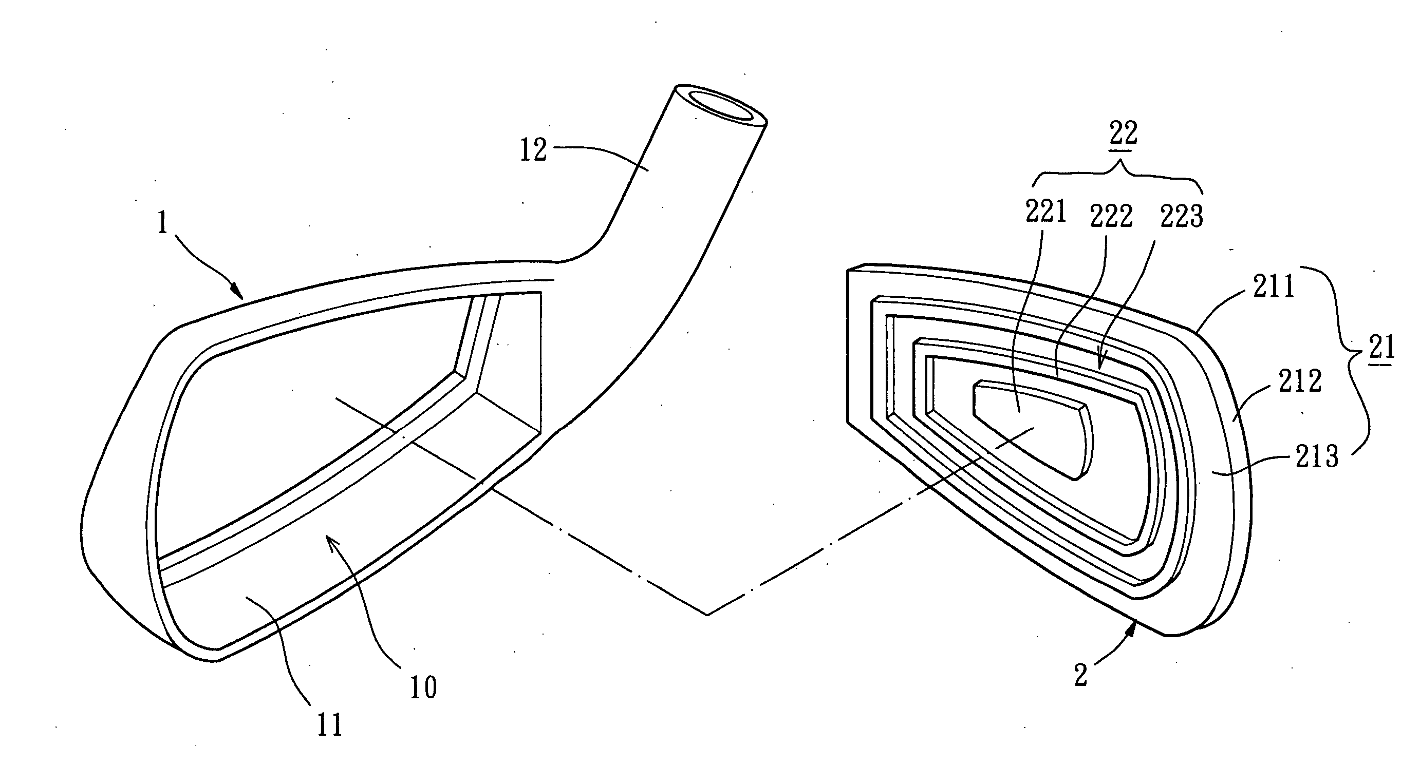 Golf club head having a complex plate formed with an upraised protrusion structure