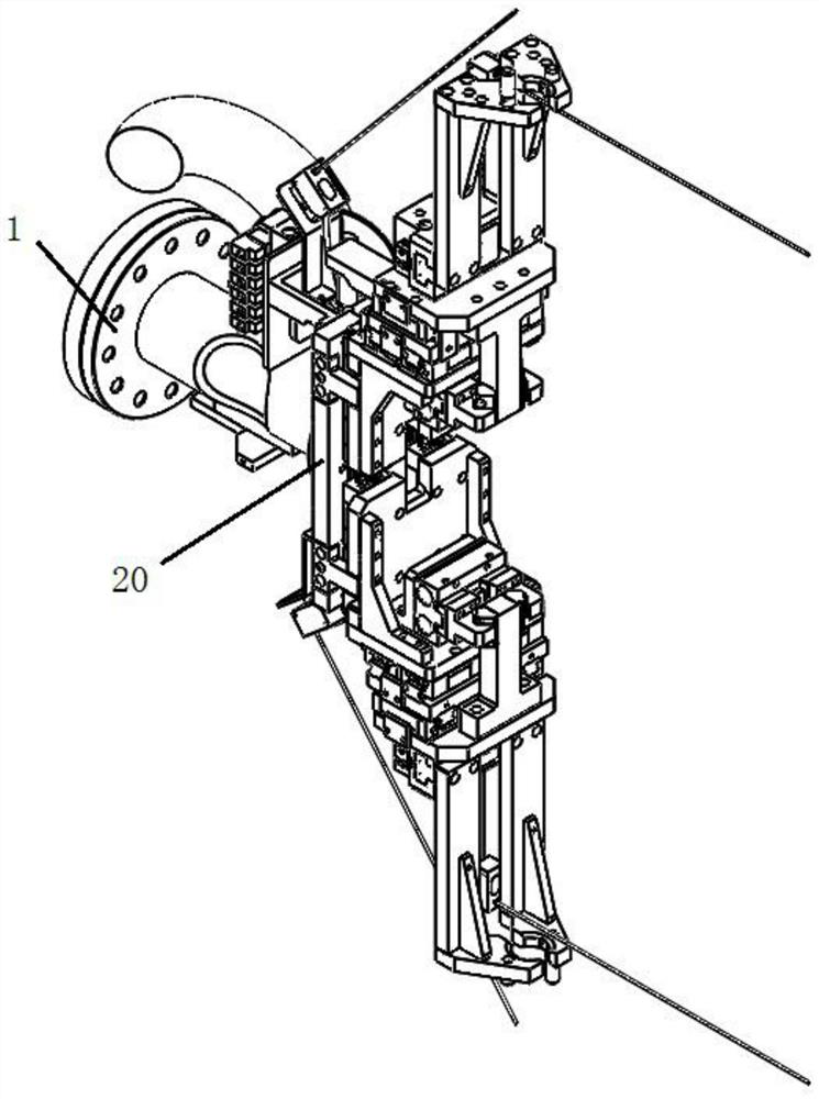 Workpiece grabbing device with three-axis compensation mechanism