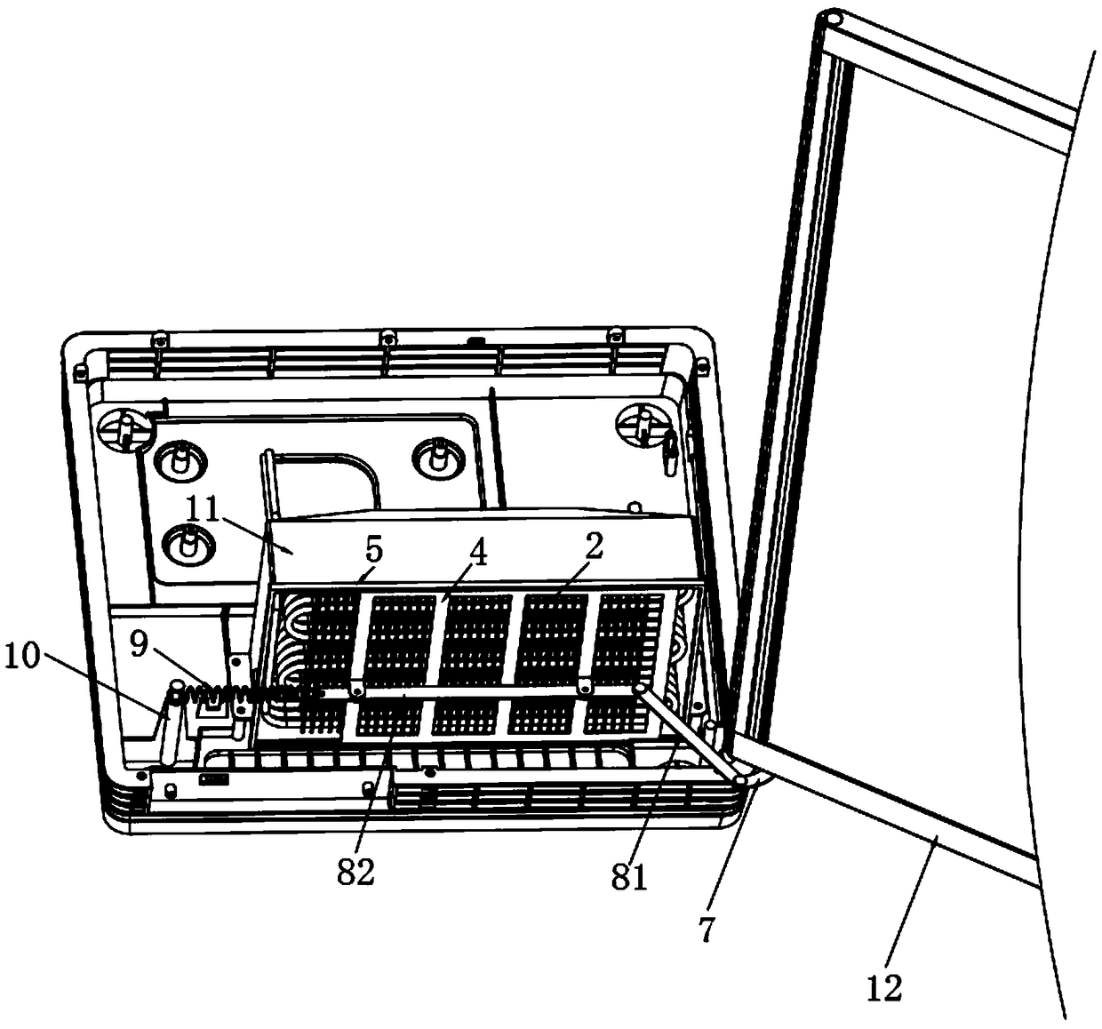 Refrigerator condenser automatic cleaning device