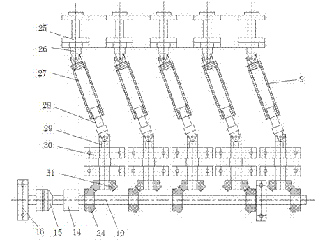 Parallel multi-head full-automatic reinforcing bar straightening and hoop bending device and use method thereof