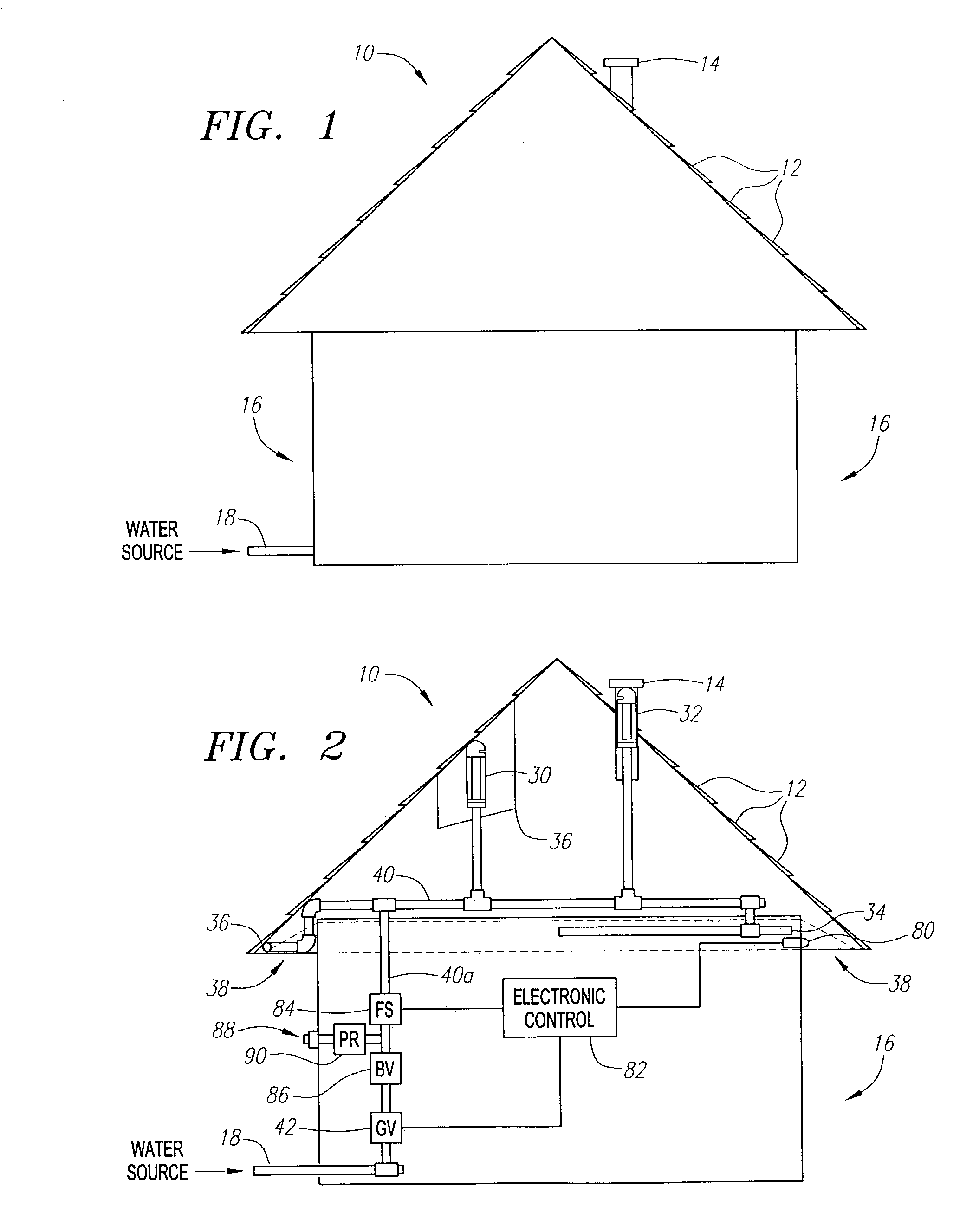 Exterior fire suppression system and method for installation