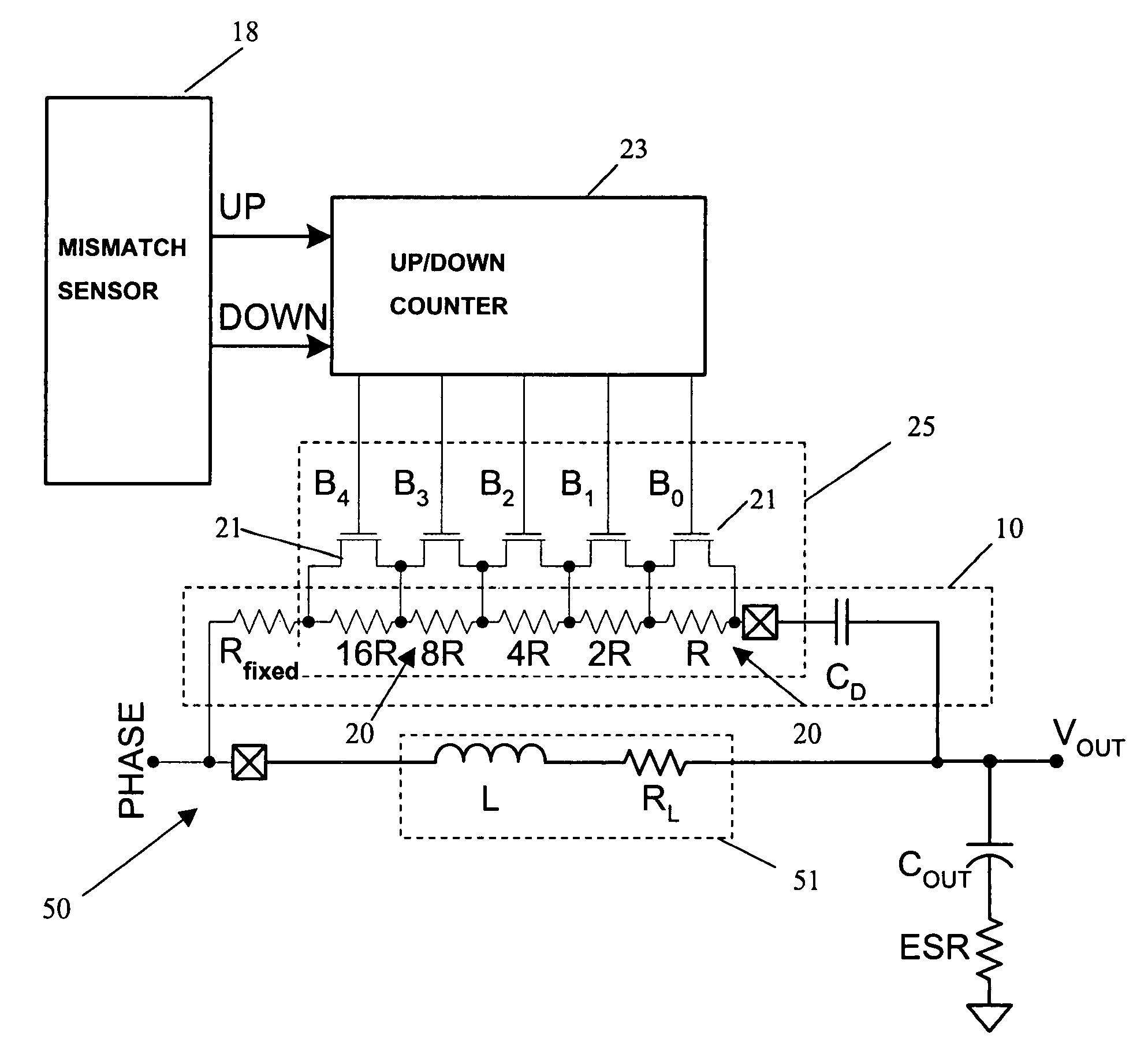 Method for regulating the time constant matching in DC/DC converters