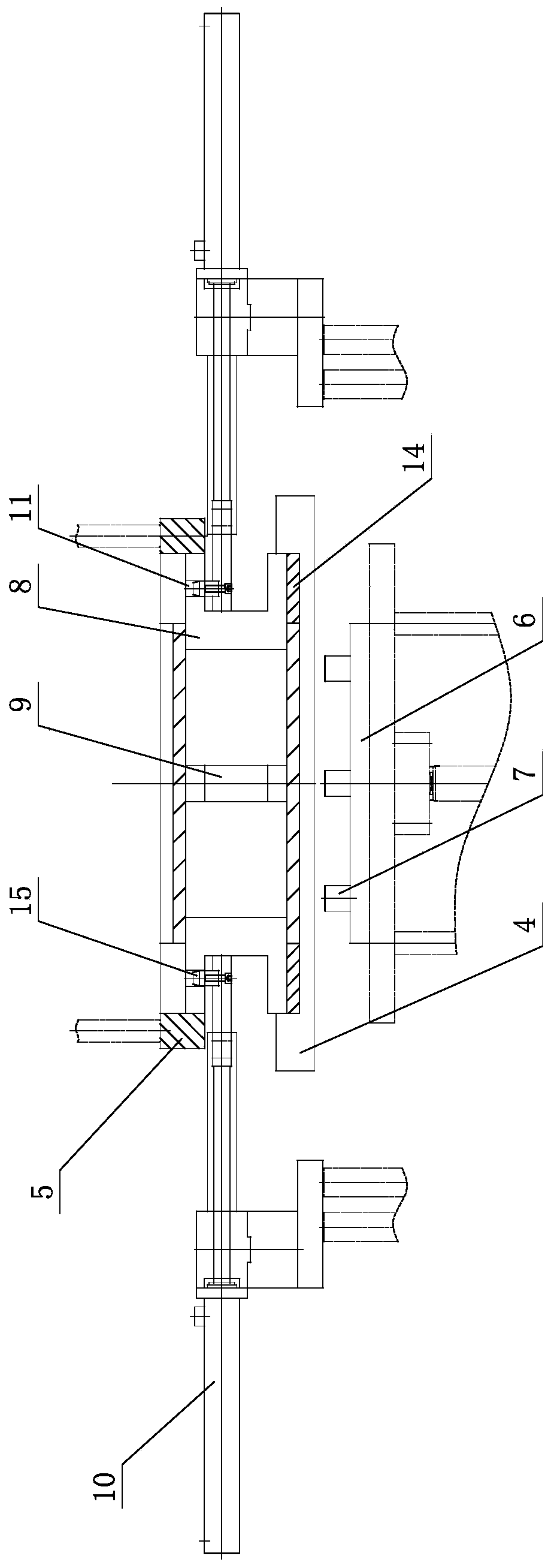 An automatic dismounting combined die of a shock-absorbing rubber bearing