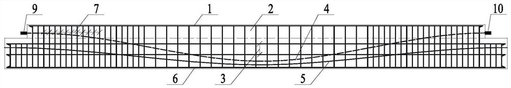 Post-tensioned unbonded co-tensioned prestressed concrete composite beam and its design and construction method