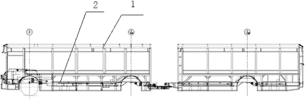 Front-mounted 18-meter rapid bus air-conditioning state driving area structural layout system