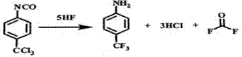 Method for preparing carbonyl fluoride from p-trichloromethylphenyl isocyanate