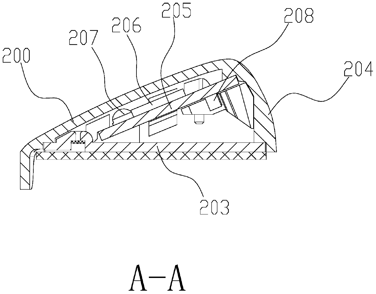 Integrated warning device and outside rear-view mirror assembly