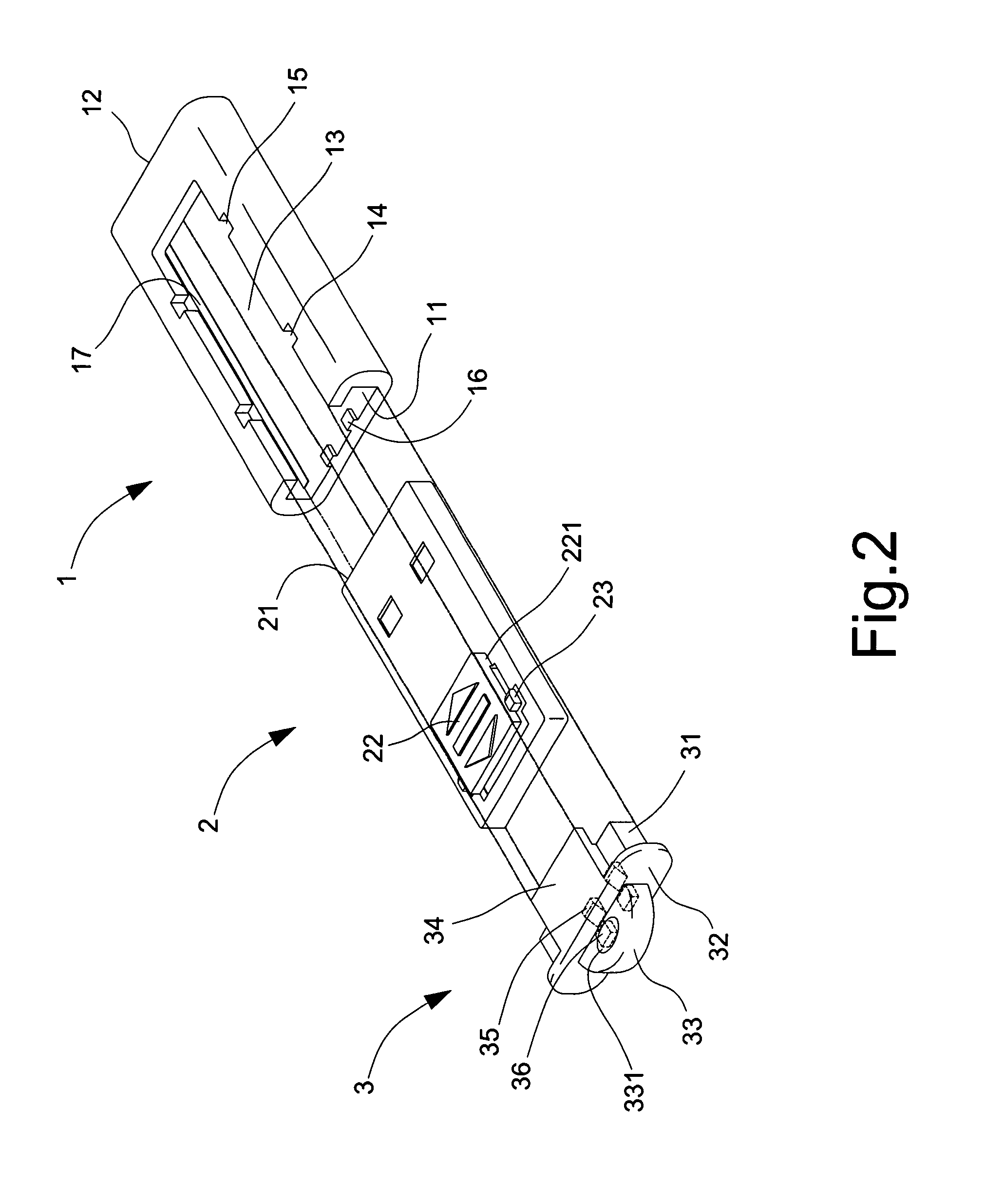 Extension structure for plastic molding portable memory product