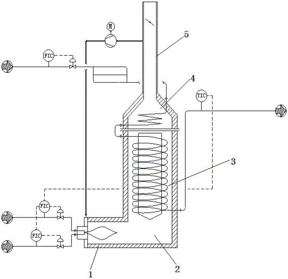 A kind of titanium tetrachloride preheater