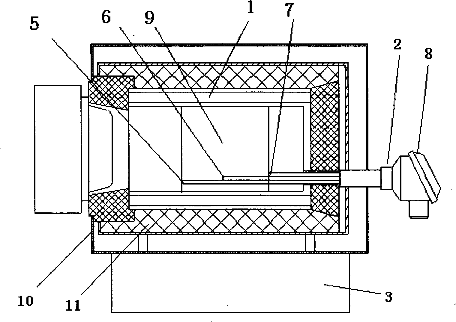 High temperature furnace capable of displaying and controlling flat-temperature zone