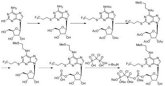 6-n-(2-(methylthio)ethyl)-2-((3,3,3-trifluoropropyl)thio)-9h-purine and its preparation method and application