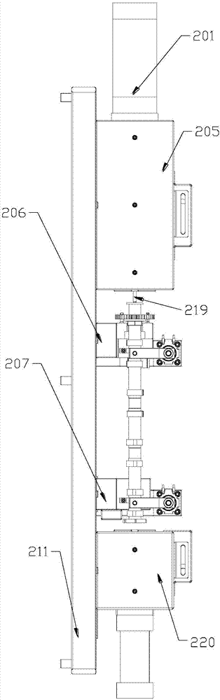 Full-automatic line-frequency induction heating and assembling device