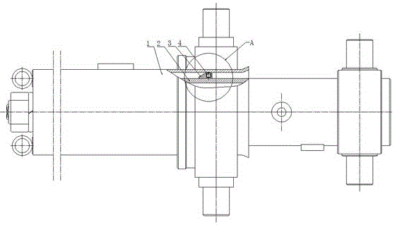 Improved structure of positioning ring for front top hydraulic oil cylinder of dumper