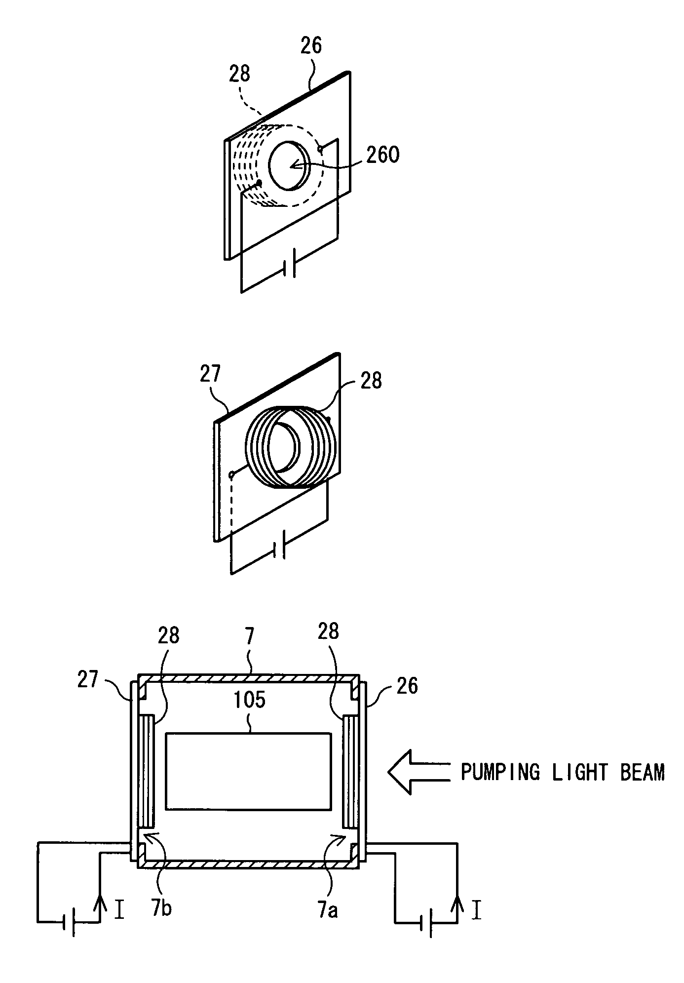 Static magnetic field applying structure for use in atomic oscillator