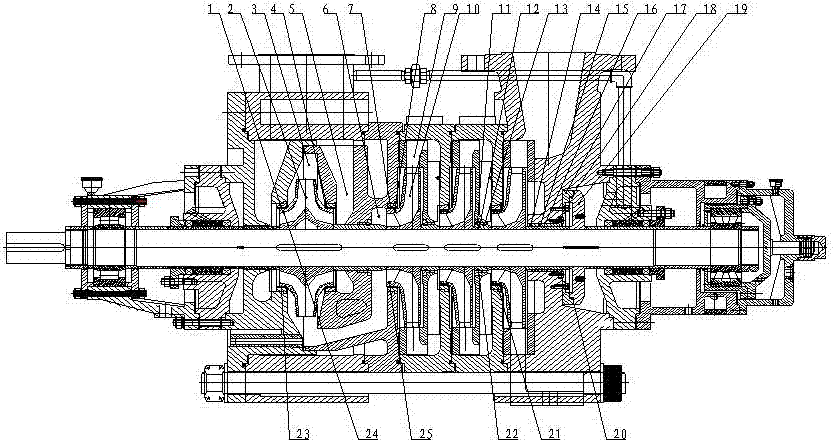 Method for increasing running efficiency of centrifugal water pump and combined elastic sealing device