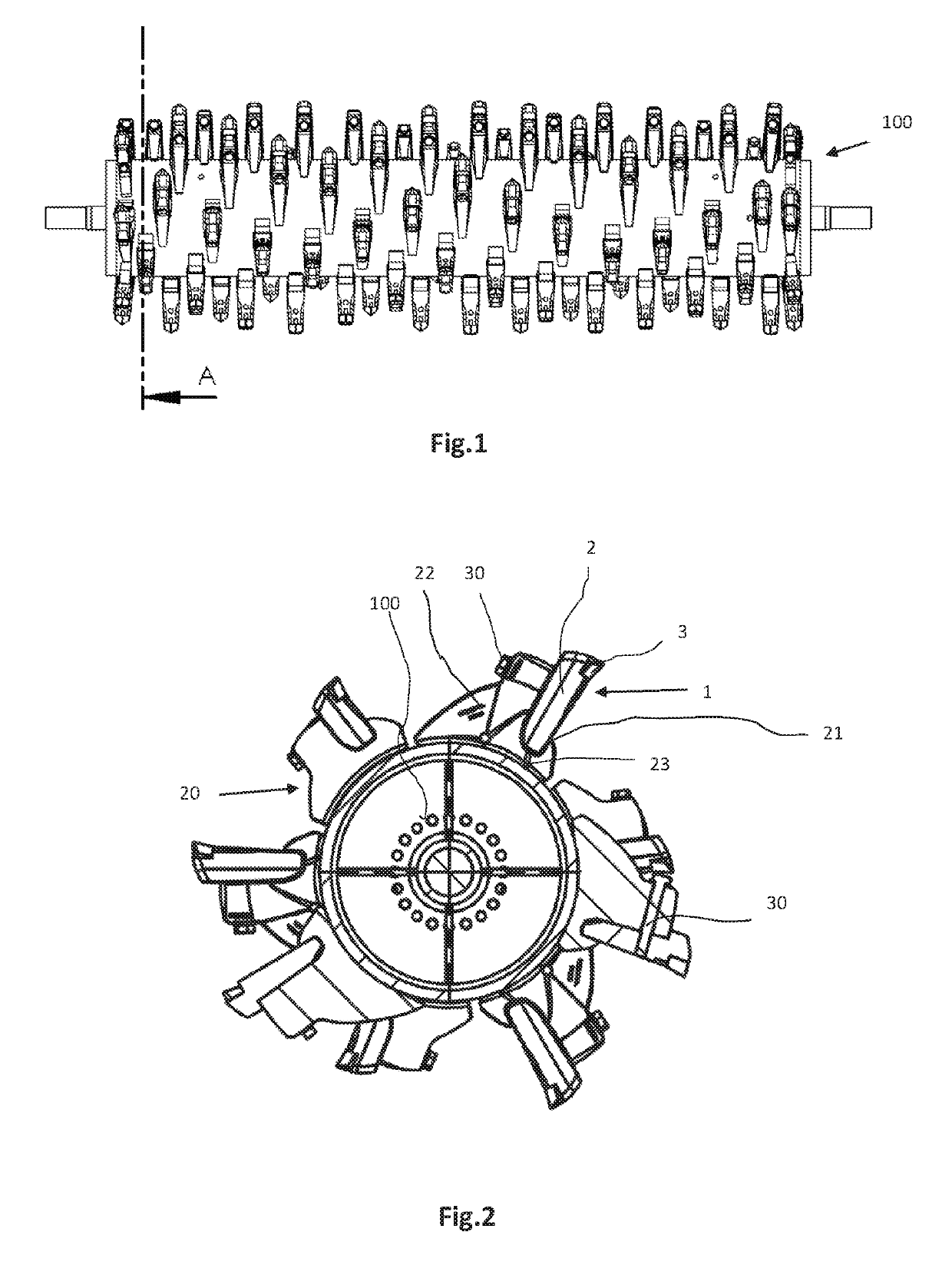 Tool on a tool carrier for tilling and comminuting