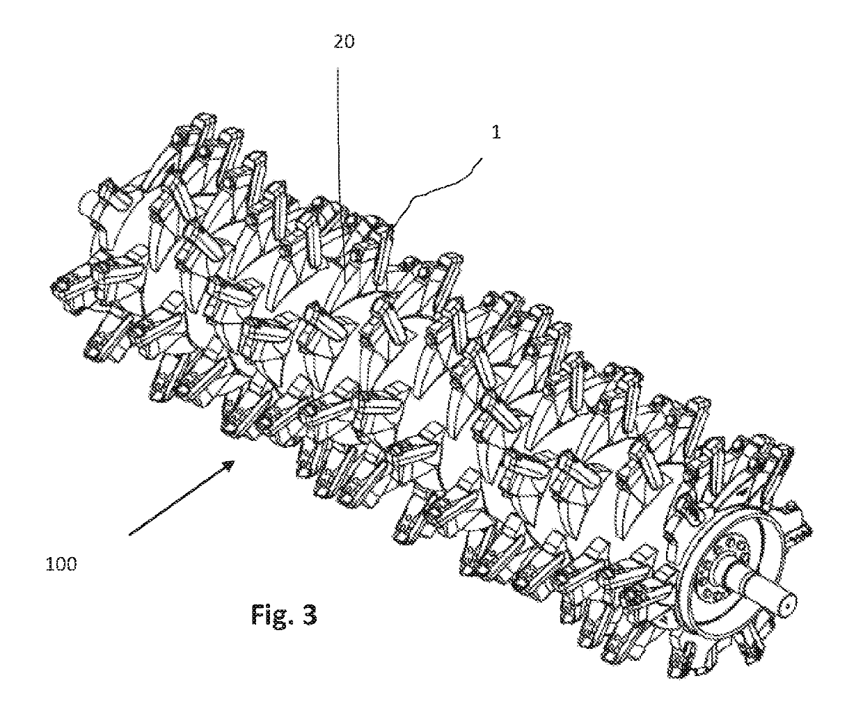 Tool on a tool carrier for tilling and comminuting