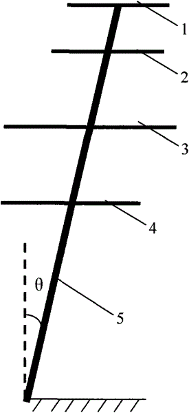 Oblique strain power transmission iron tower