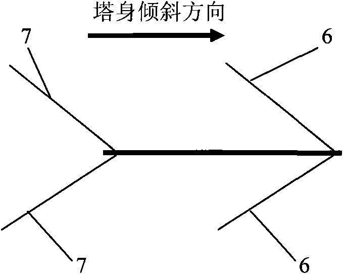 Oblique strain power transmission iron tower