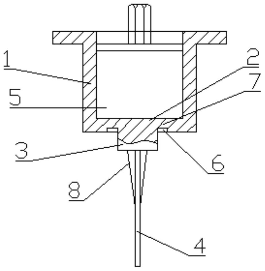 Shock-resistant high-sensitivity induction detection sensor measuring device