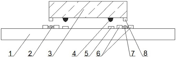 A surface acoustic wave filter chip packaging structure