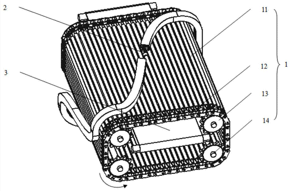 A rail-type permanent magnet flux linkage filter system for cooling liquid treatment in cold rolling