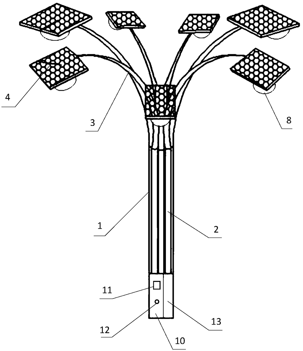 Landscape tree with charging function