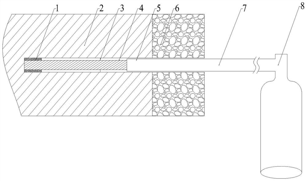 A grout-stopping device and a grouting anchor cable hole-sealing and grout-stopping method