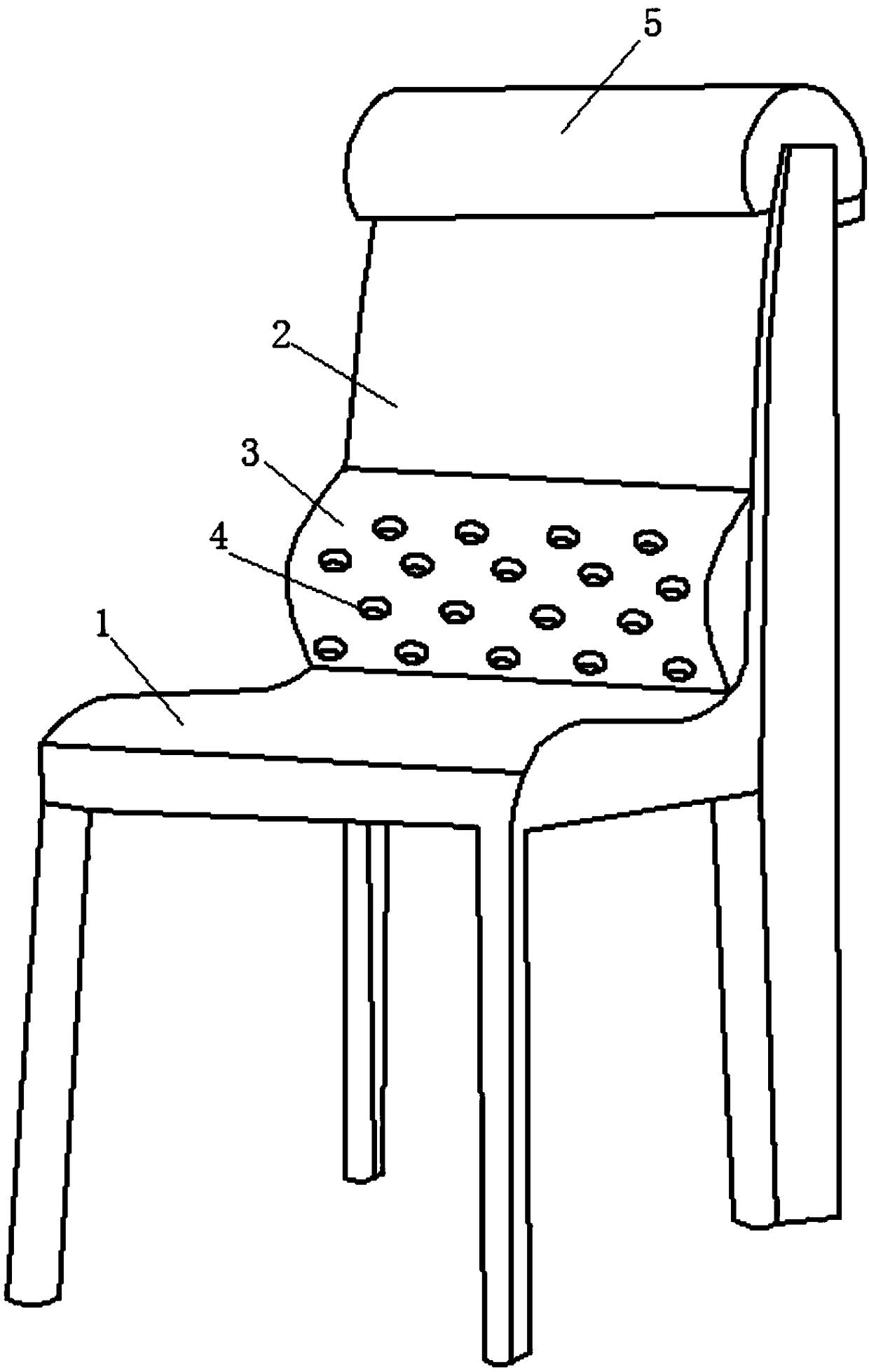 Fatigue-relieving office chair with cervical vertebra massage function