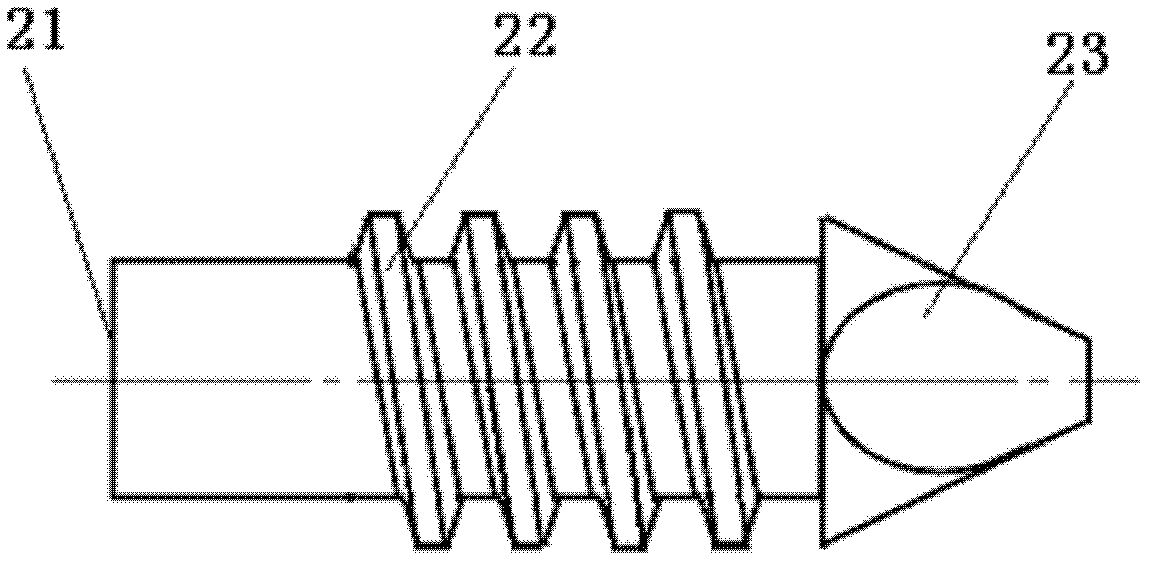 Structure of hydraulic breaker drill rod, and method for embedding alloy drill bit of hydraulic breaker drill rod