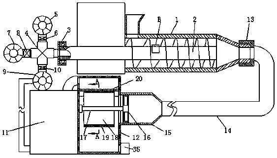 Automatic cleaning device of vacuum pug mill for insulators