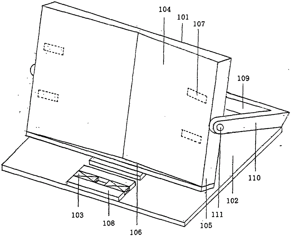 Magnetic pressure type reading stand