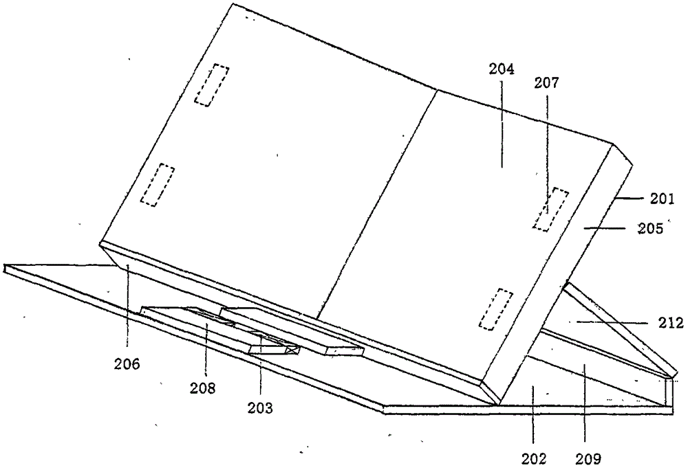 Magnetic pressure type reading stand