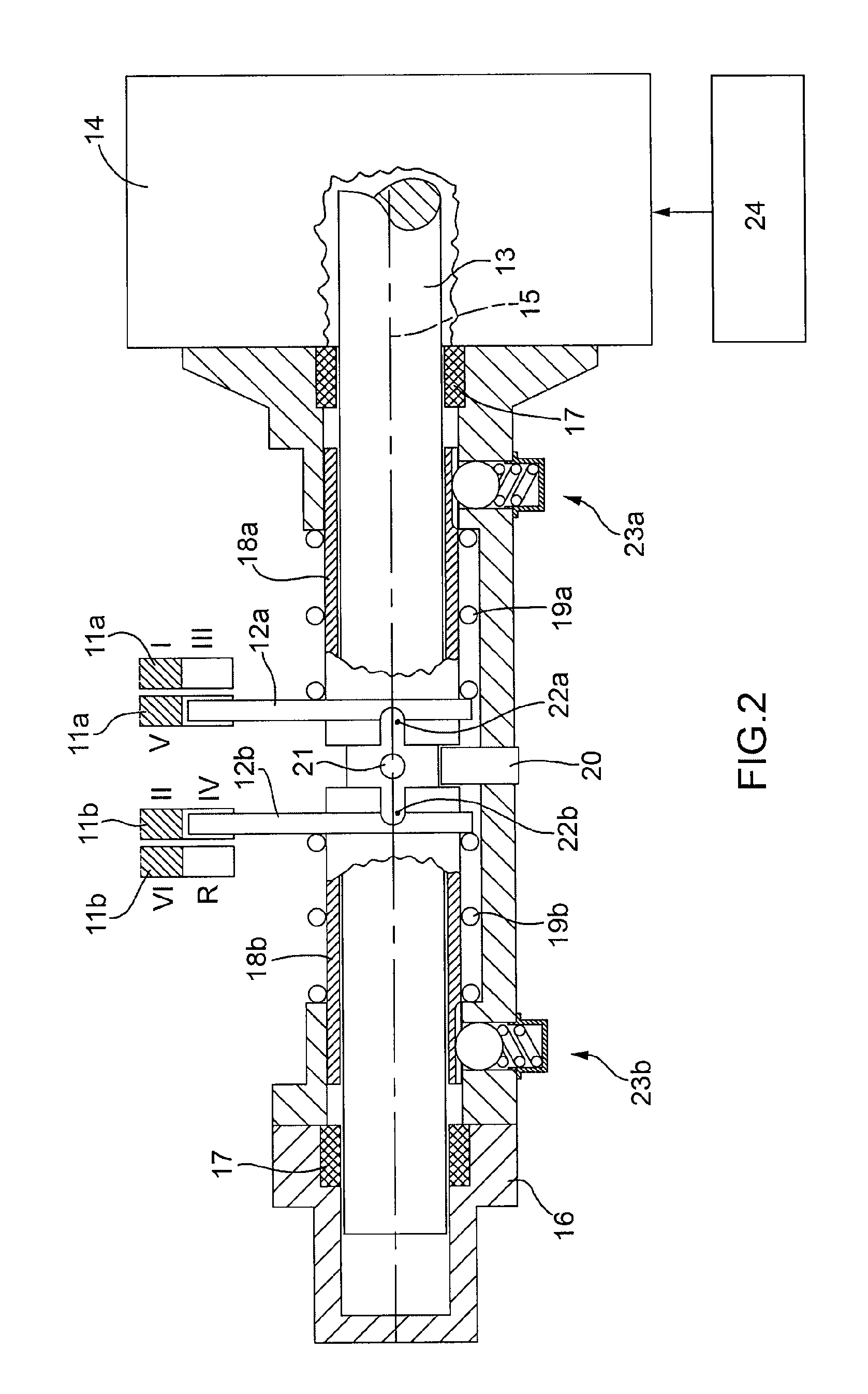 Double-clutch gearchange