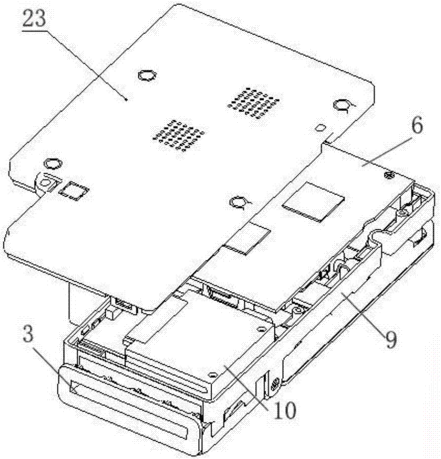 Portable identity card reading and double-side scanning device