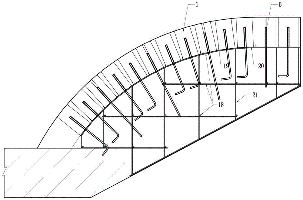 A protective structure for a high-speed flow surface and its construction method